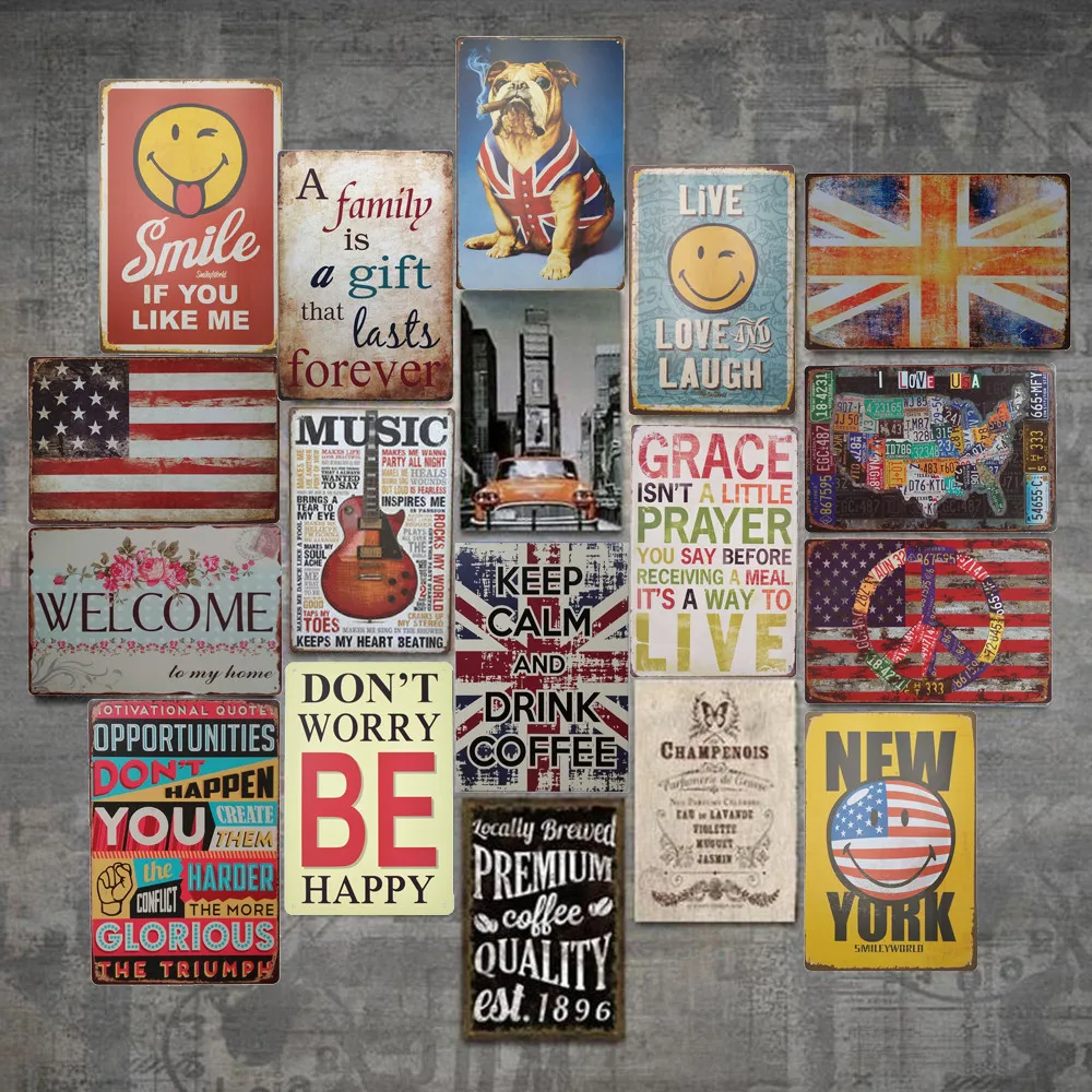 

Vintage Metal Tin Sign Poster Plaque Bar Pub Club Cafe Home Plate Wall Decor Art