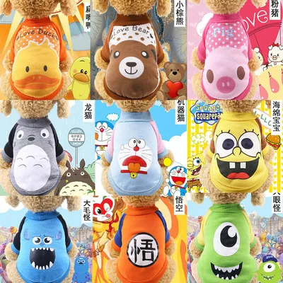 2019 anime new font b pet b font dog coat outerwear Pikachu Hello Kitty SpongeBob Totoro