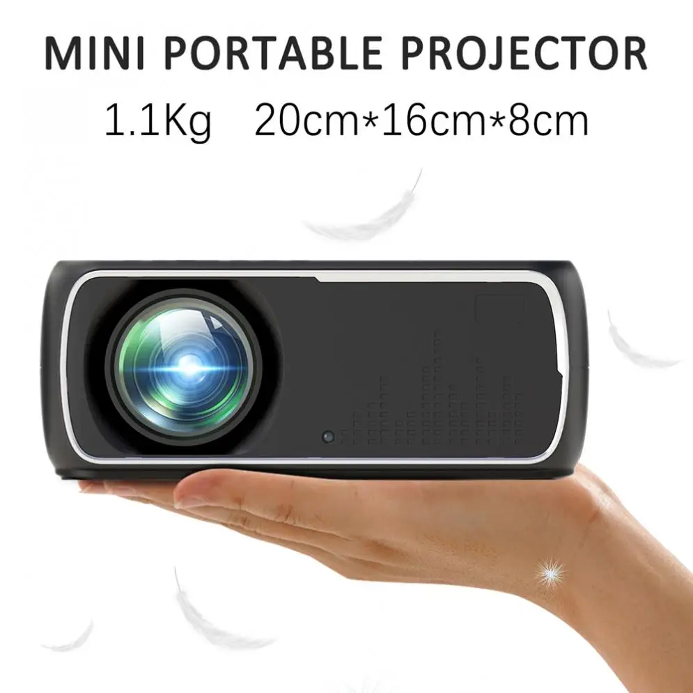  60W 2200 Lumens 800x480P Video Home Cinema LED HD Video Projector Built-in Speaker Support 56-100 I - 4000011426858