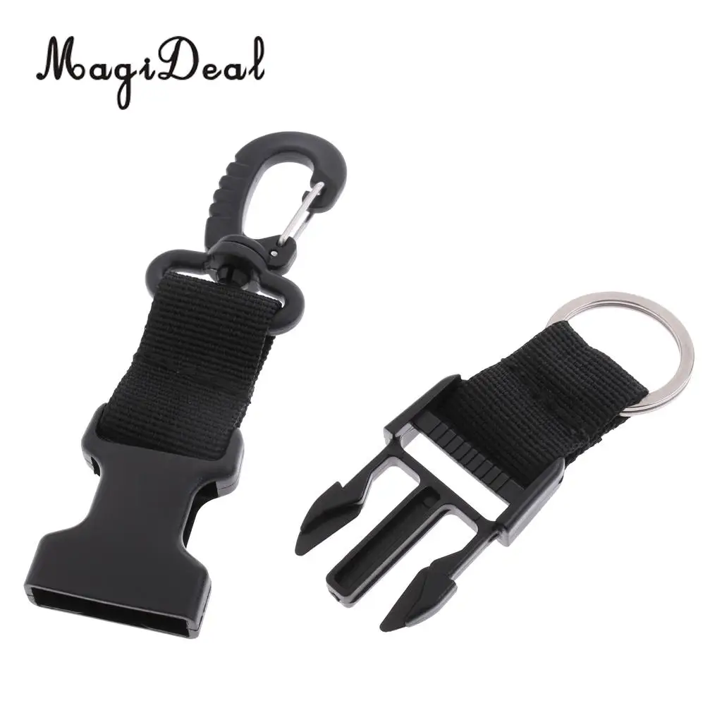 MagiDeal Performance Nylon Webbing Scuba Diving Quick Release Lanyard Camera Flashlight Holder Strap Belt  with Swivel Clip