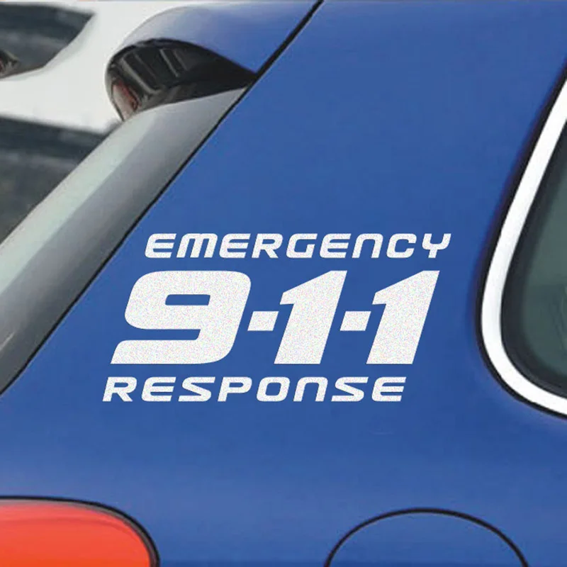 911 дизайн ответа на возникновение наклейки заднюю дверь автомобиля отражающие