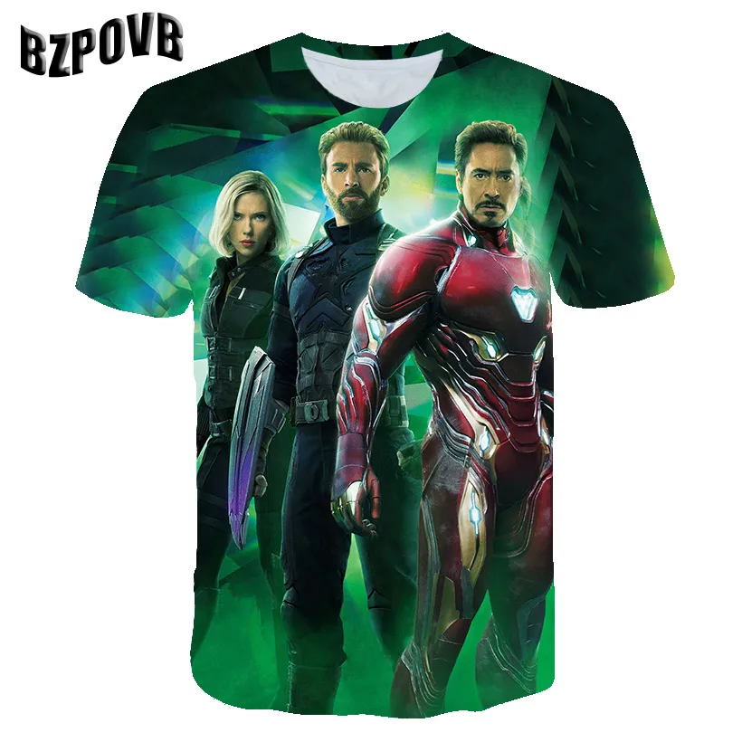 2019 New design t shirt men/women marvel Avengers Endgame 3D print t-shirts Short sleeve Harajuku style tshirt tops AS SIZE