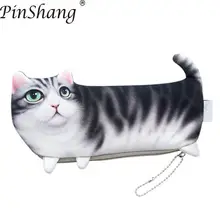 PinShang бумажник для студента, напечатанная имитирующая ручка с фигуркой кошки, сумка для макияжа, контейнер для мелочи, кошелек на молнии, сумка для кошки, кошельки и кошельки, подарок ZK40