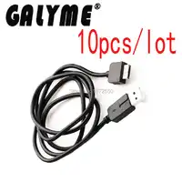 10pcs/lot Hot Sale New 3FT Black Color 2 in 1 USB Data Transfer Sync Charge Charger Cable For PSVita PSV1000 PS Vita Wire Cables