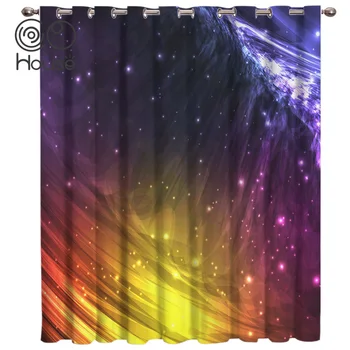 

CoCoHouse Abstract Galaxy Scenery Curtain Lights Living Room Bathroom Outdoor Bedroom Decor Kids Curtain Panels With Grommets