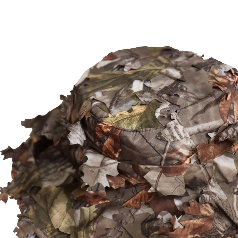 Outdoor Camouflage Hat Leaves Bionic Camouflage Hat Penny Cap Hunting Round W5L2