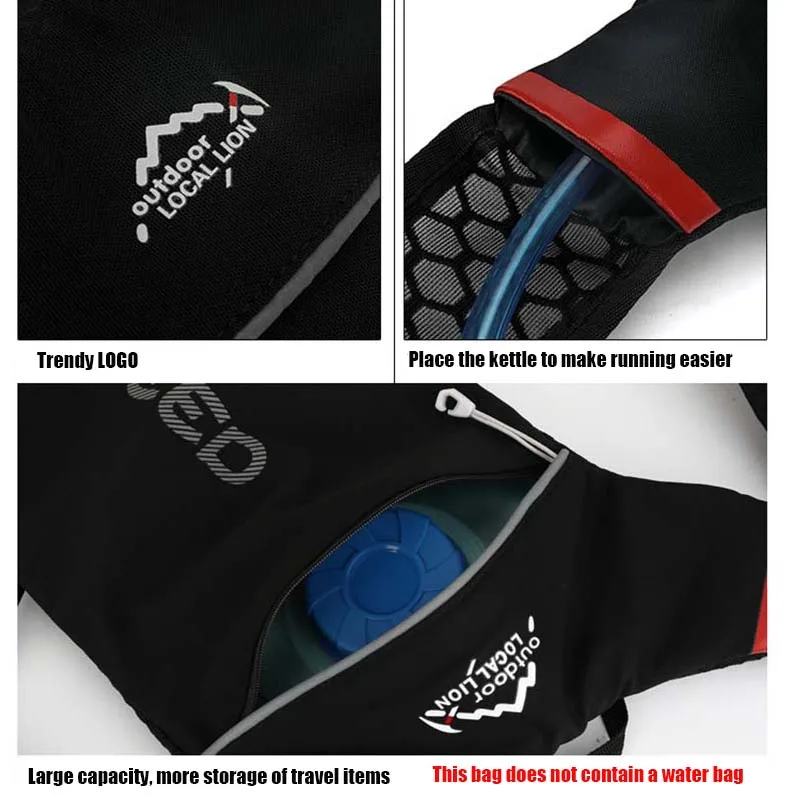 LOCAL León 5L correr impermeable mochila correr Trail Running bolsa ligero maratón deporte mochila 3 colores No bolsa de agua