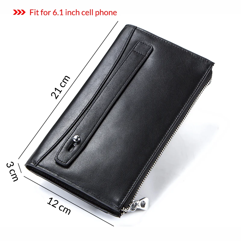 أزياء الرجال يد Rfid الصلبة الذكور يوم براثن حقيقية حقائب يد جلدية والمحافظ 2019 جديد الرجال حقيبة صغيرة مع حامل هاتف