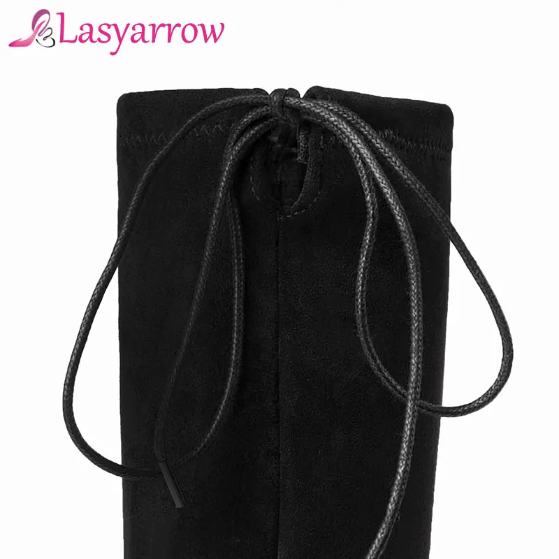Сапоги Lasyarrow женские на платформе и низком квадратном каблуке Повседневные
