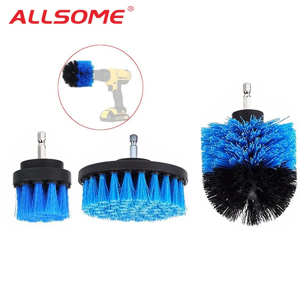 

ALLSOME Power Scrubber Brush Drill Brush Clean for Bathroom Surfaces Tub Shower Tile Grout Cordless Power Scrub Cleaning Kit