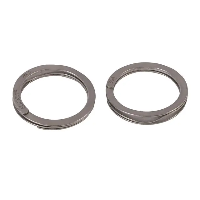 2 Pcs Titanium Key Ring, Titanium Ti Split Keychain EDC Keyring Circle outdoor travel goods