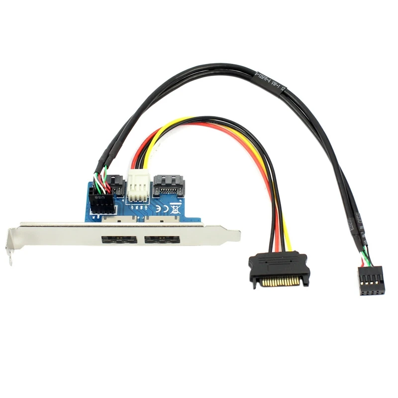 Адаптер с двойным портом Sata на 5 В 12 адаптер питания через USB Esata конвертер