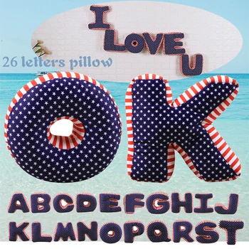 

Stars and Stripes Letter Pattern Spandex Cushion Covers Decorative Sofa Pillow Case Throw Covers for Living Room 30*30