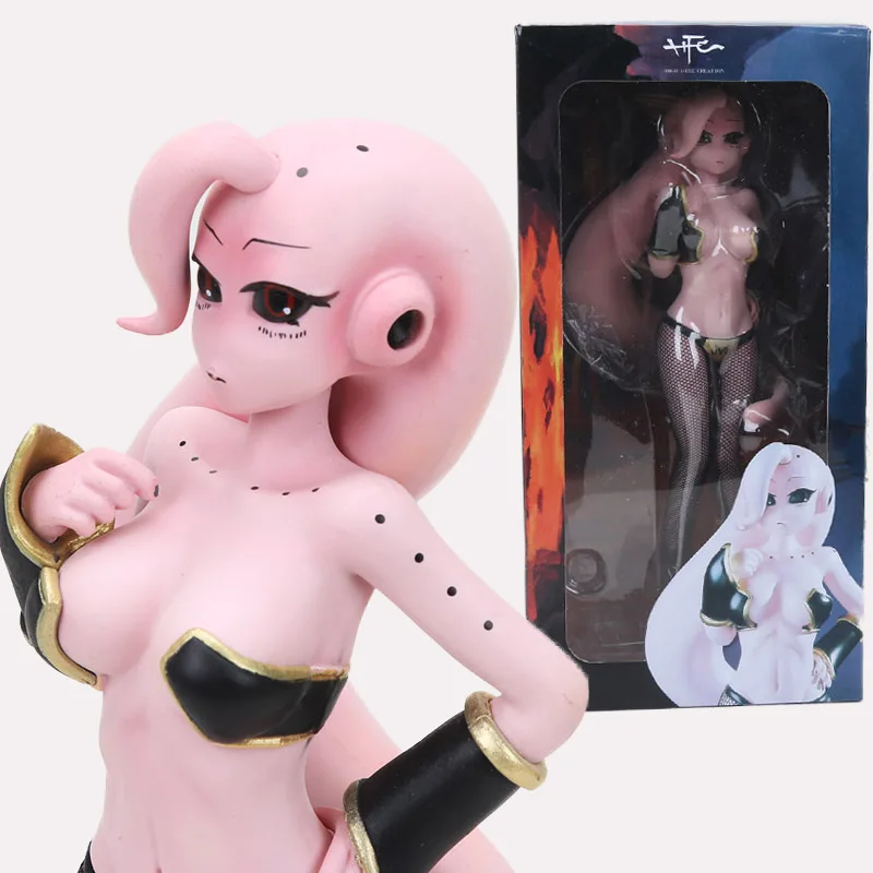 

22cm Dragon Ball Z Toys Majin Buu Lady Girls Buu Woman Silk Socks Action Figure Christmas Gift Collectible Model Doll Toy