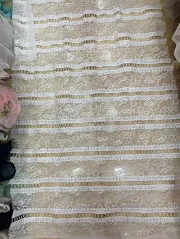 

African French lace fabric High quality Z-han5116 Polyester Mesh Embroidered Water Cord Chantilly Lace Fabric for women