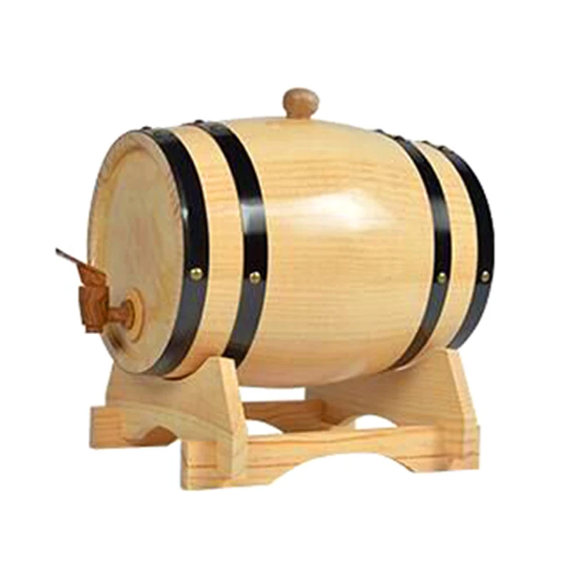 Free shipping 1.5L wood cask wine barrels oak barrels red pine wooden