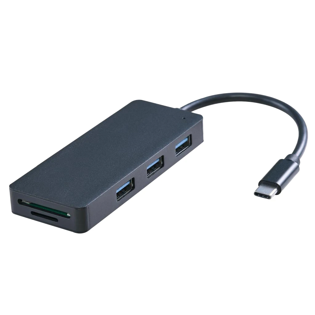 MagiDeal USB C Hub w/3*USB3.0 2*Card Slot Type-C Card Reader for TF 5 Port Type C Combo Hub