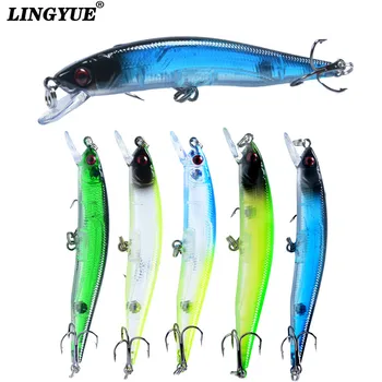 

1pcs Fishing Lures Quality Good Minnow Model Bait Artificial Lifelike Bass Crankbait Wobbler Fishing Tackle 6 Colors Available