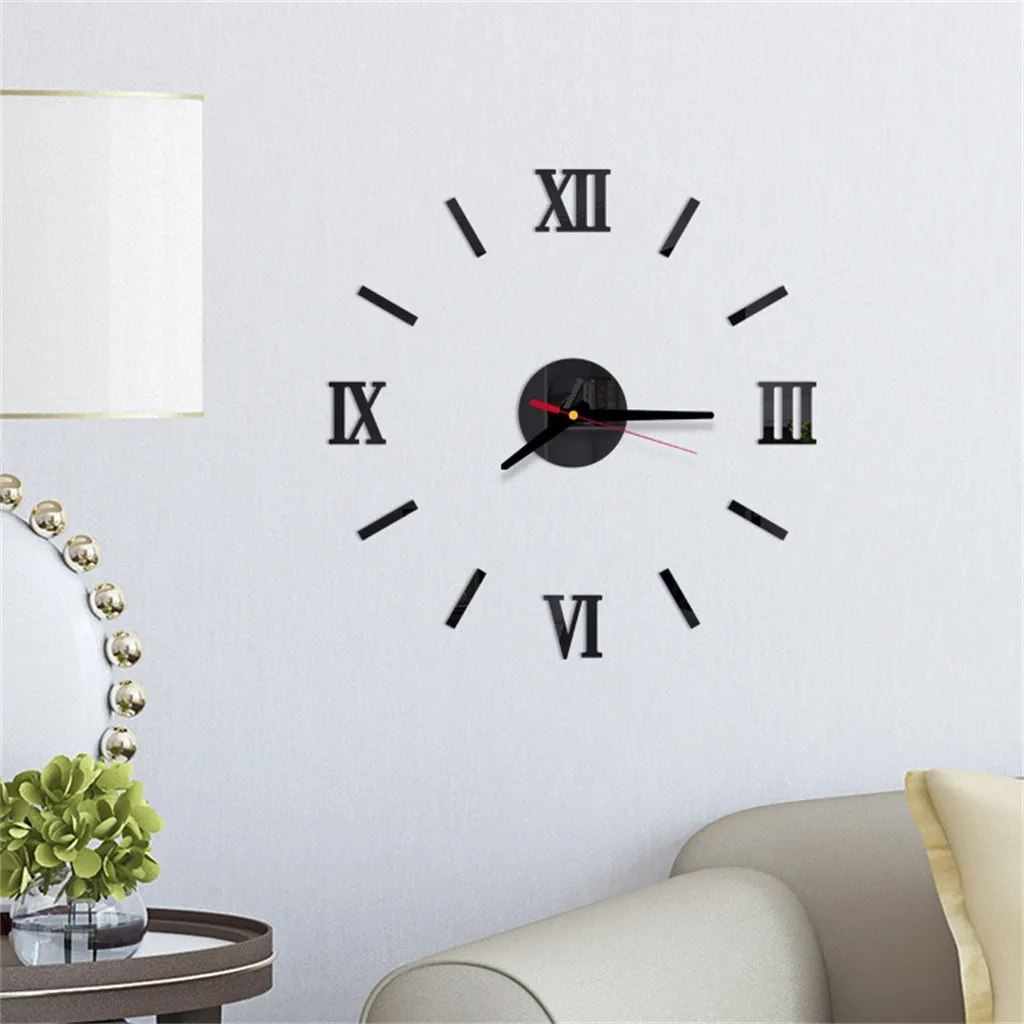 Digital Wall Clock Sticker Modern Design Clock DIY Clock Wall Kitchen Clock Living Room Home Decor  Z406