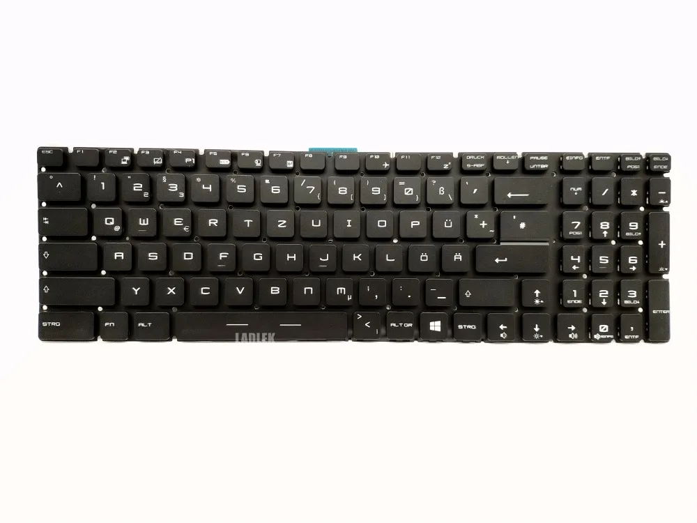 Немецкая клавиатура с подсветкой для MSI Gaming GE72 6QC/GE72 6QL/GE72 6QF Apache | Компьютеры и офис