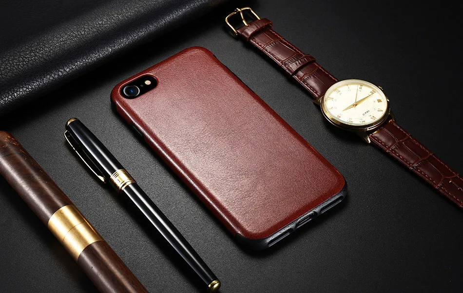 FLOVEME Deluxe PU Leather Case For iPhone 6 6S 7 7 Plus Cover Crazy Horse Pattern Smooth Touch Ultra Thin Cover For iPhone 6 7 (12)