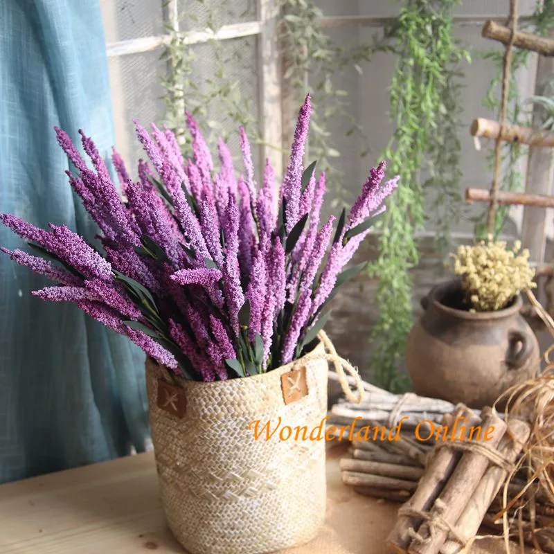 

European Lavender Manual Simulation Bouquet Romantic Handmade Flowers For Home Decoration MW21802