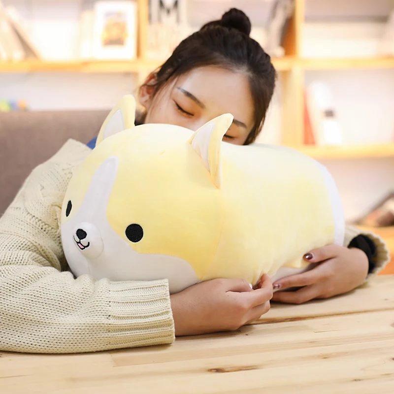 Brinquedo de Pelúcia Presente dos Desenhos Animados para Crianças Presente para Meninas Quente Bonito Corgi Cão Recheado Macio Animal Travesseiro Adorável Kawaii Valentine 1pc 60cm 23 de pelúcia recheado macio animal travesseiro adorável
