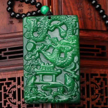 

Buy pendant send pendant chain Pure hand carved dragon pendant bead string necklace collocation Attractive men's style