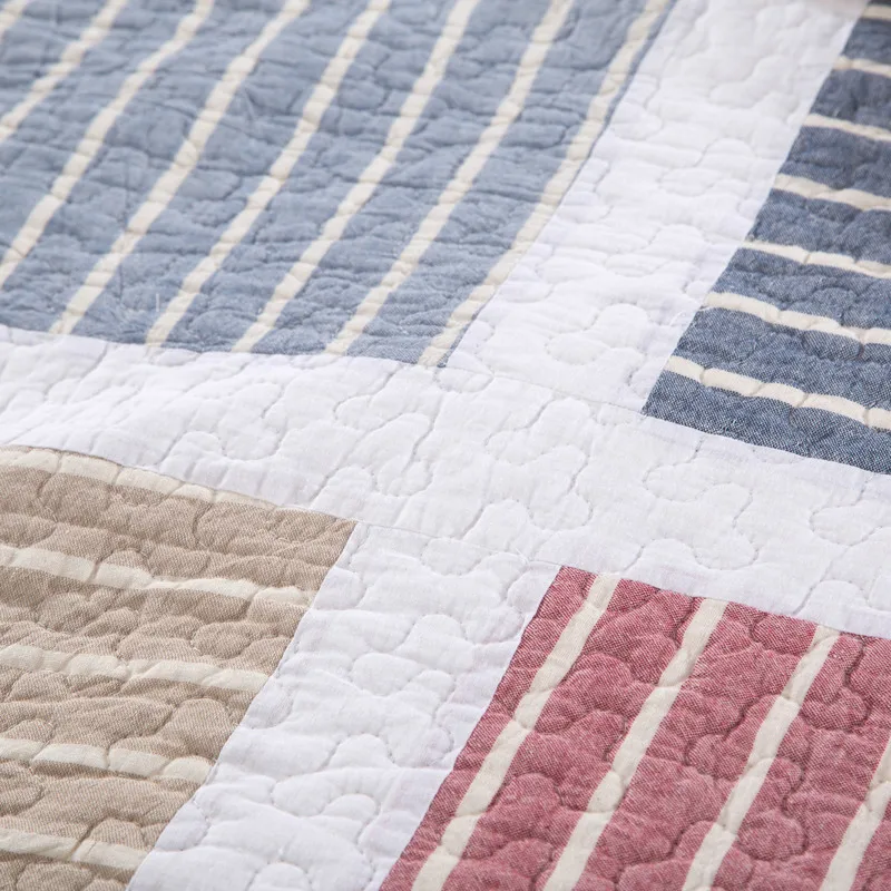 Quilting quilt Pujiang American pure cotton yarndyed hand quilt three sets of air-conditioned summer quilt bed cover wholesale Quilting quilt Pujiang American pure cotton yarndyed hand quilt three sets of air-conditioned summer quilt bed cover wholesale