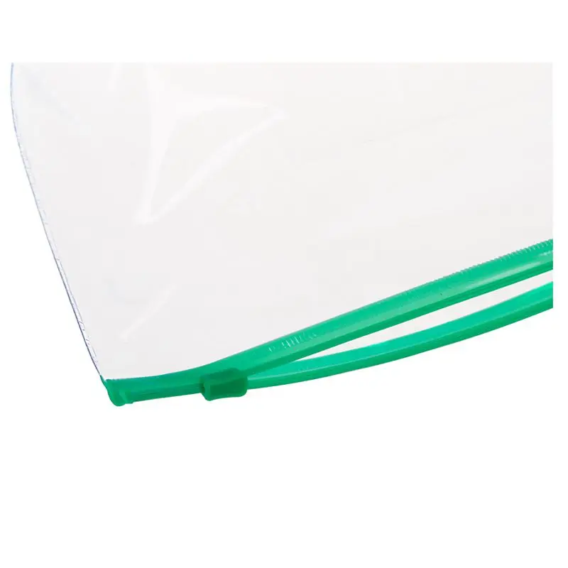 20 шт зеленый прозрачный размер А5 бумажный бегунок на молнии закрытые папки Файлы сумки