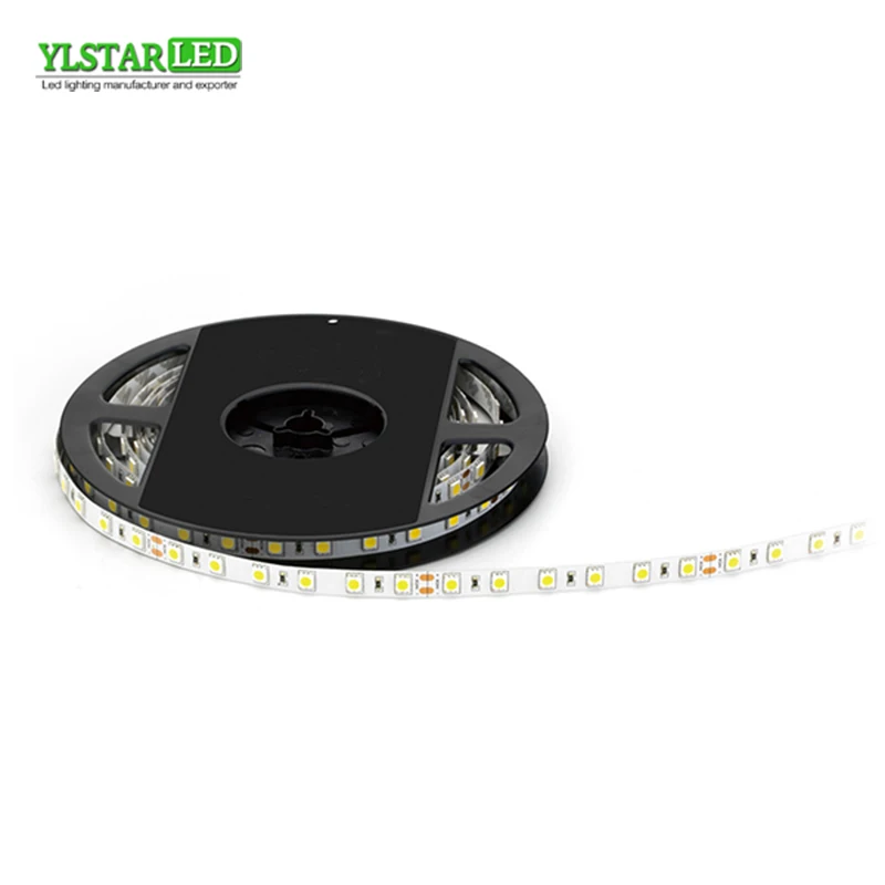 YLSTAR 5 м DC12V водонепроницаемая светодиодная лента 5050 SMD 60Led/M гибкая RGB белый теплый