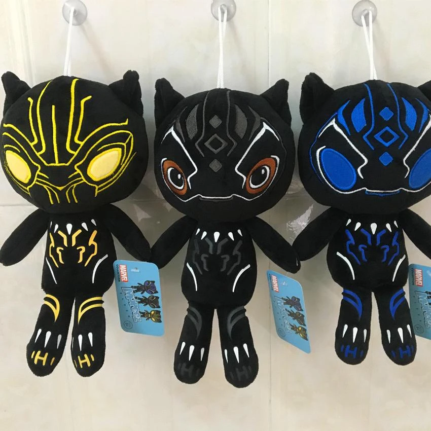 black panther plush doll