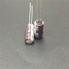 10 шт. 100 мкФ, алюминиевая крышка, 25В NICHICON серии PJ 6,3x15 мм 25V100uF низкое сопротивление долгий срок службы Алюминий электролитический конденсатор с алюминиевой крышкой