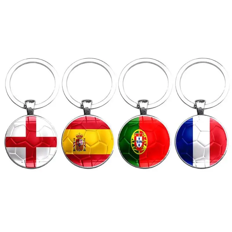New 2018 World Country Flag Football Keychain Country Soccer Club Fans