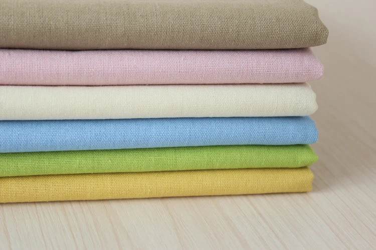 140*200cm Soft Pure Color Cotton Linen Fabric for DIY Sewing Cloth