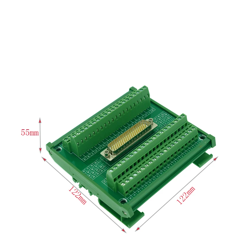 DB50 Female din rail module Terminal block adapter converter PCB board Breakout 3 row with shell | Обустройство дома
