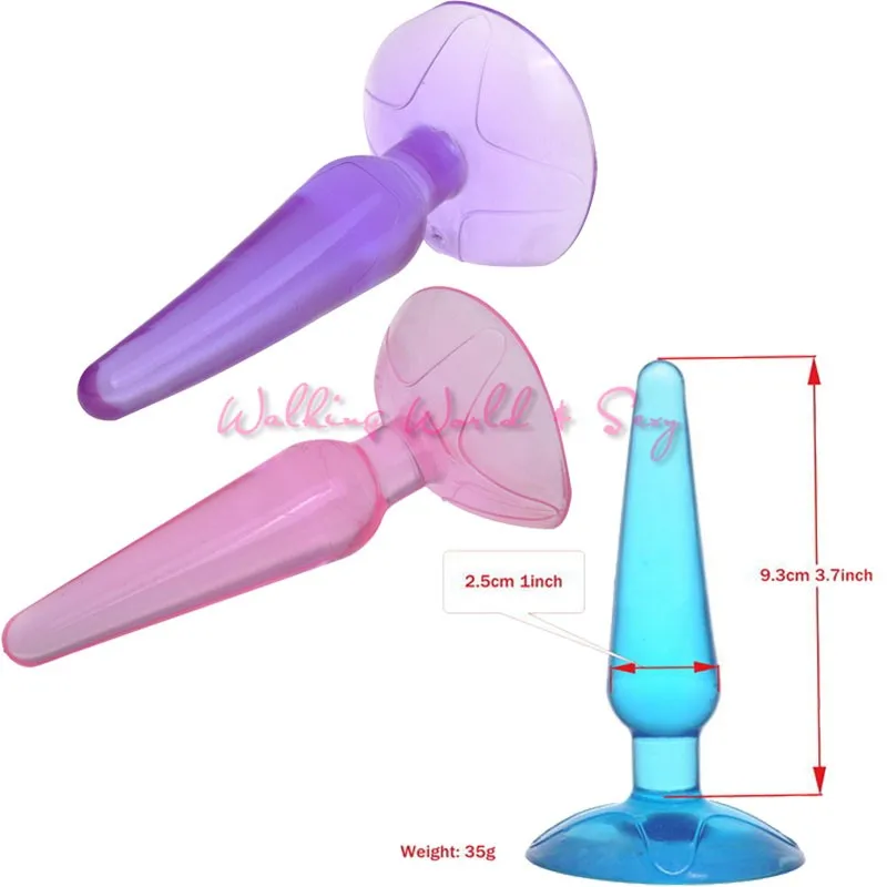 Unisex Soft Silicone Anal Butt Plug G-Spot Stimulation Suction Cup Jelly Dildo Anal Sex Toys For Women Men Flirt Erotics Toys (2)