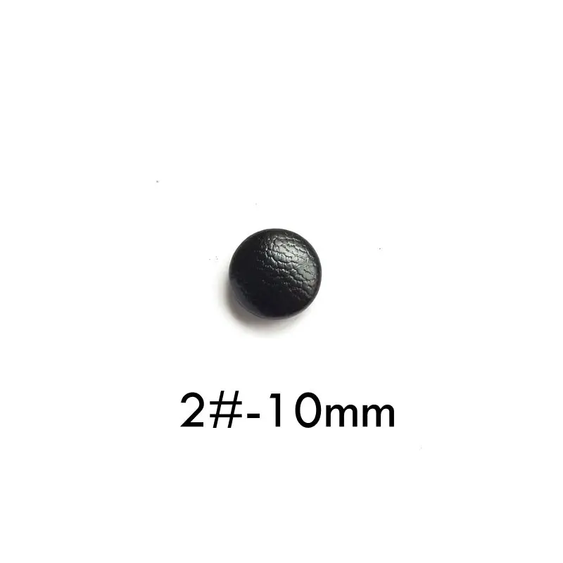 10mm 13mm Faux leather round cloth buckle DIY button jewelry material homemade bean earrings accessories a pack of 10 - Цвет: 10mm-2