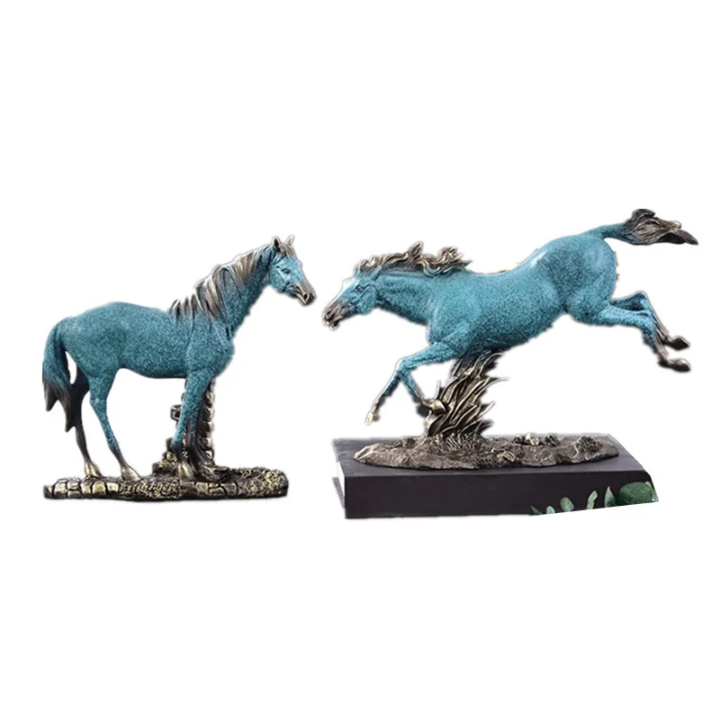 Современная простая статуя лошади винтажная фигурка лошади для офиса бара животных смолы ремесла украшения для дома R1388
