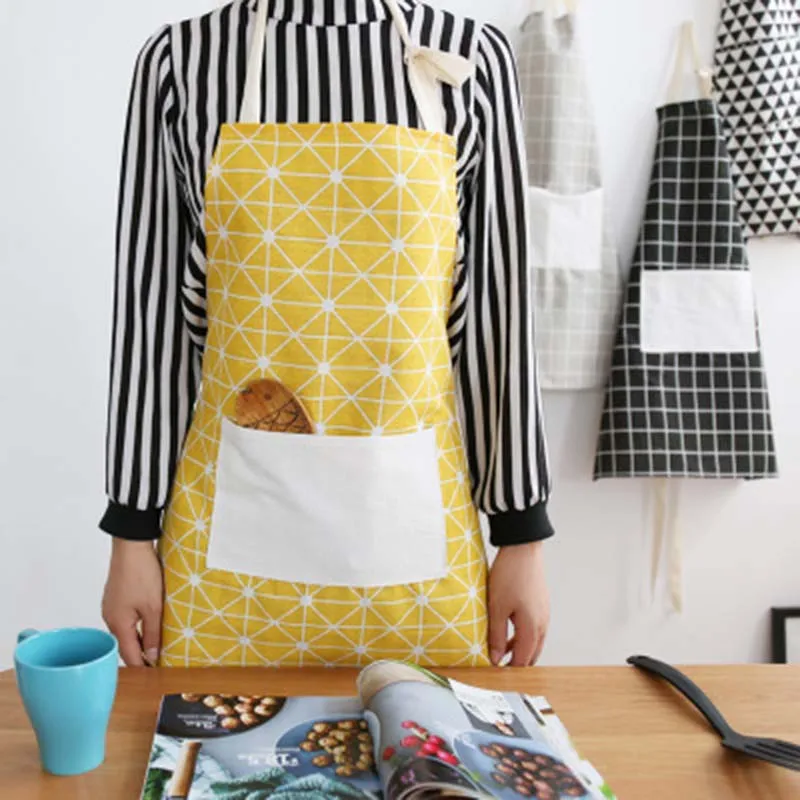 Saingace kitchen Catering Halterneck apron Bib with one Pocket Chef