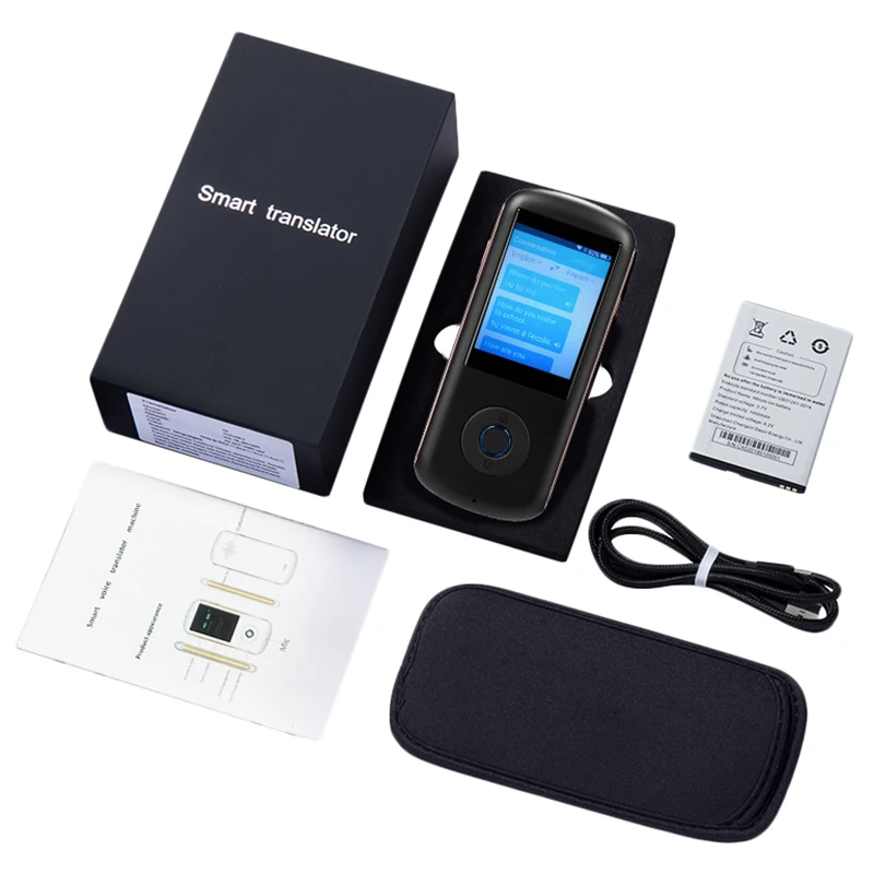 Smart Voice Language Translator DeviceReal-Time Two-Way Foreign Speech/Text Wifi&4G 2.4 Inch Ips Screen