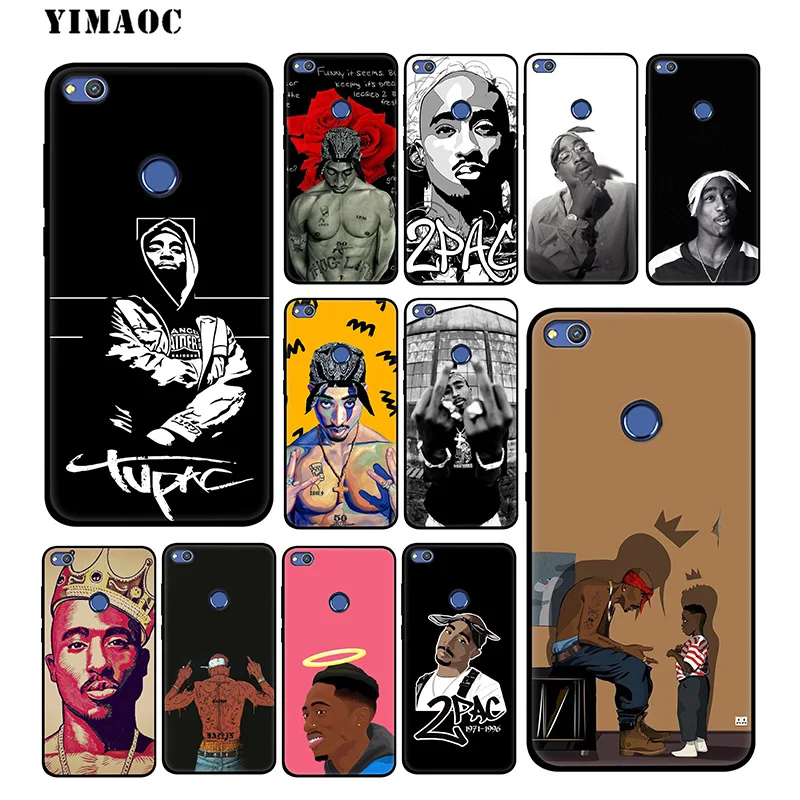 YIMAOC 2pac Tupac Rapper Soft Case for Huawei Honor View 20 10 8X 8 8C 6A 7A 7X 7C Lite Pro Y9 Y7 Y6 Prime 2018 2017 |