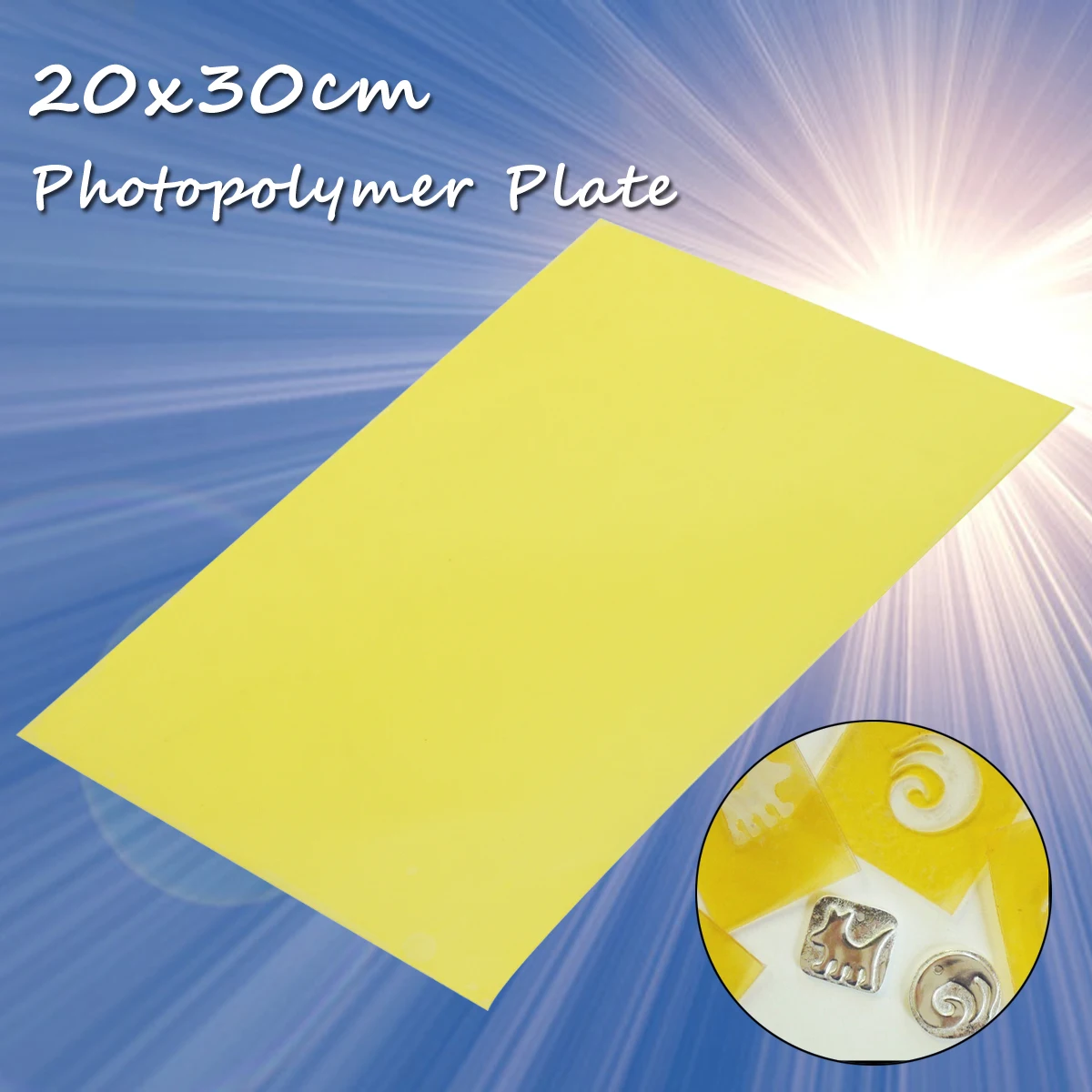 

20x30cm A4 Yellow Laser Resin Stamp Photopolymer Plate for Laser Engraving Machine Make Stamp DIY Crafts Material Maker Systerm