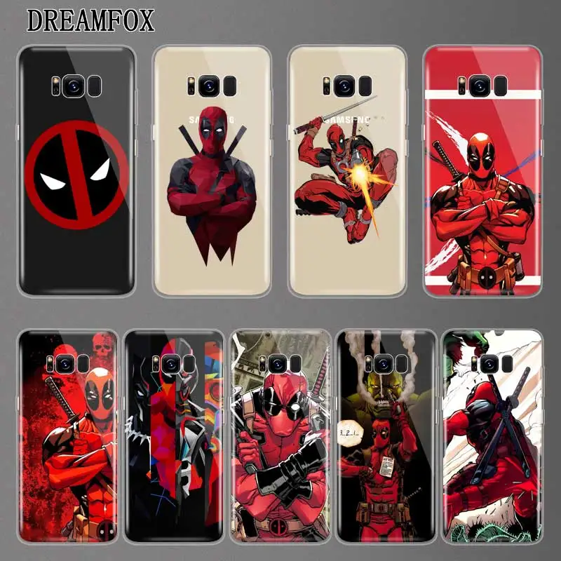 N012 Deadpool Cartoon Soft TPU Silicone Cover For Samsung Galaxy A3 A5 A6 A7 A8 A9 M10 M20 S10 S10E Lite Plus 2017 2018 Case |