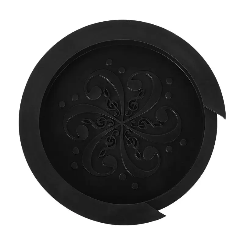 Black Силиконовая Акустическая гитара Soundhole крышка слабый звук буферный штекер аксессуары для гитары - Цвет: Black