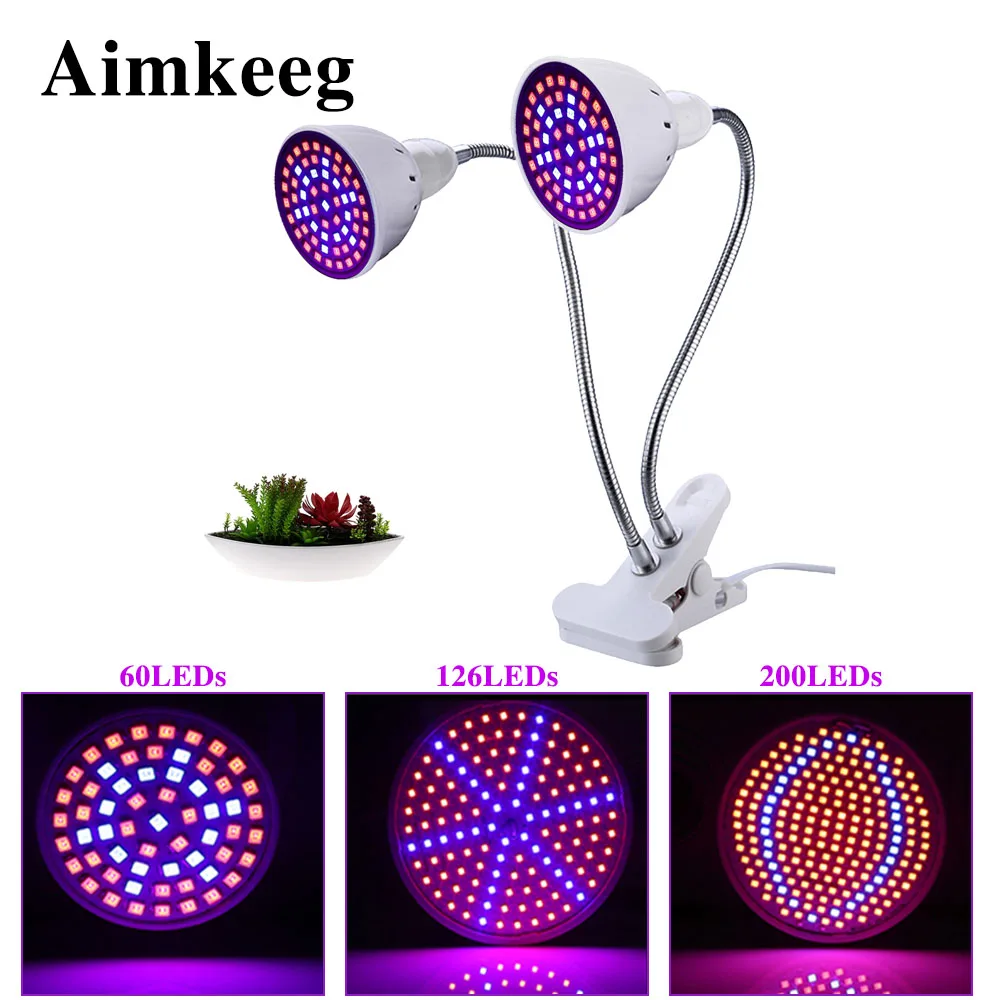 

E27 LED Plant Grow Light Clip plants Lamps Full Spectrum Indoor Phyto Lamp for Indoor Garden Flower Hydroponics Grow Tent Box