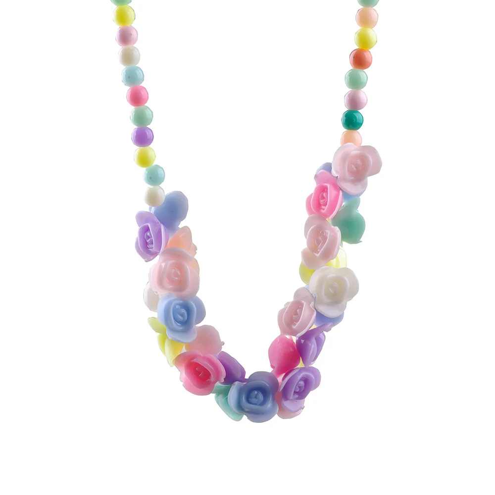 Любовь Цветы Дети цепочки и ожерелья браслет Детские красивое ожерелье ювелирные украшения для волос