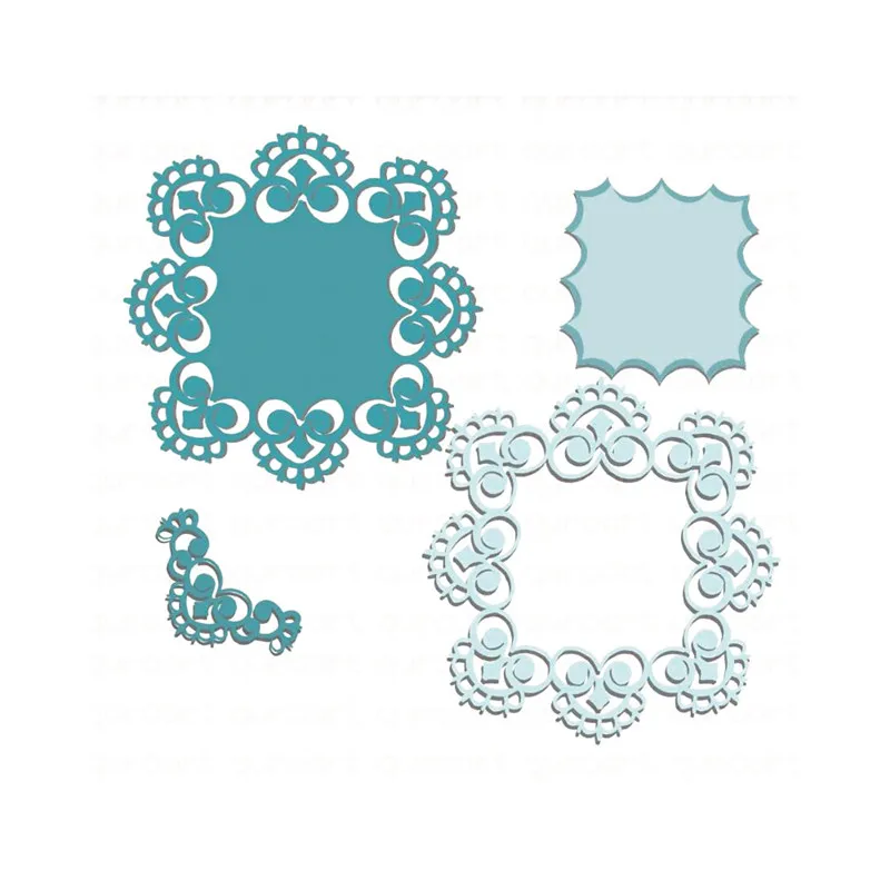 

Naifumodo Cuts Dies Lace Hollow Frame Metal Cutting Cover for DIY Scrapbooking Card Album Embossing Die Cut New Template