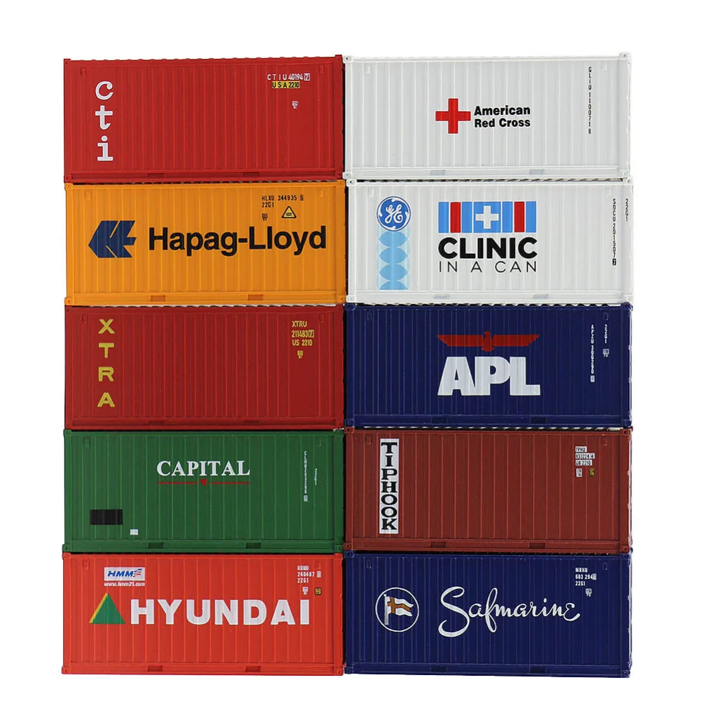 20ft Container Shipping Container Freight Cars N Scale Model Trains LOT C15007 railway modeling