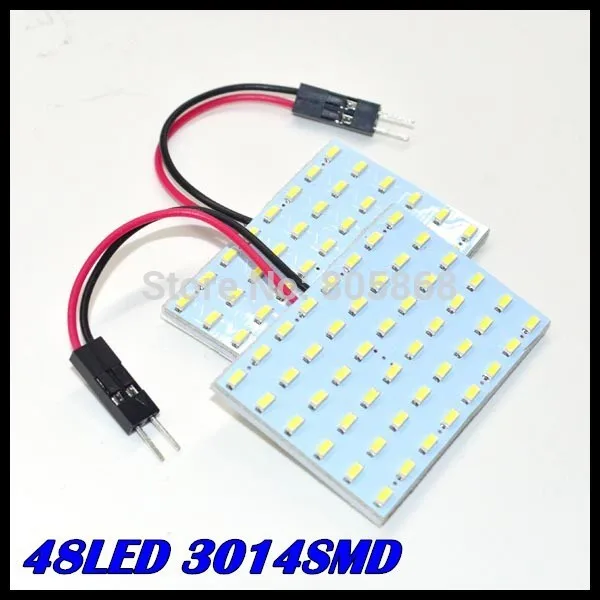 4set/lot dome light 48led 3014smd White car LED Light Panel Car Interior Dome Lamp Bulb Vehicle Lighting Wholesale | Автомобили и
